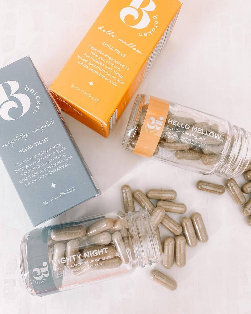 Betoken CBD product flatlay campaign