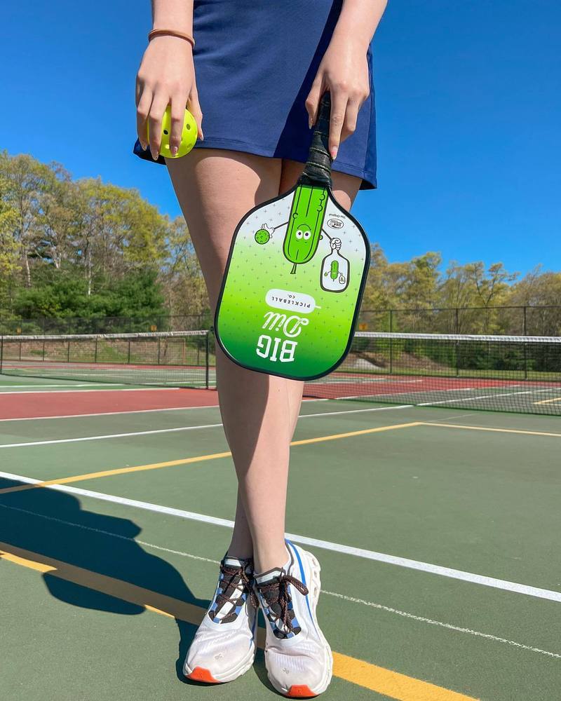 Big Dill Pickleball paddle campaign on court